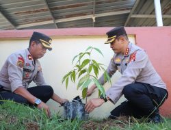 Polresta Mamuju Peduli Lingkungan, Tanam Pohon Hadapi Dampak Cuaca Panas El Nino