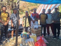 Sedekah Jumat Berkah, Polsek Tommo Salurkan Bantuan Kepada Korban Kebakaran