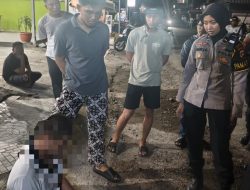Pamapta Polresta Mamuju Respon Cepat Datangi TKP Laka Lantas Di Jalan Diponegoro