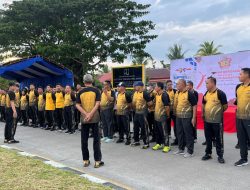 100 Personil Polresta Mamuju Meriahkan CFD Dalam Rangka HUT POLDA SULBAR KE-10