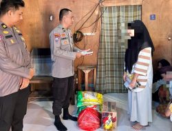 Bhabinkamtibmas Polsek Mamuju Salurkan Bantuan Kepada Korban Pemerkosaan Ayah Tiri
