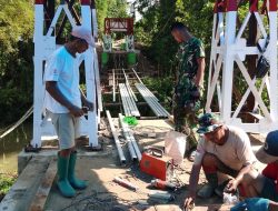 Kodim 1428/Mamasa Pelopori Jembatan Gantung Garuda Perintis Di Desa Tadisi
