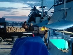 Aktivitas Bongkar Muat Di Pelabuhan Belang-Belang Berjalan Lancar