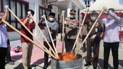 Kapolresta Mamuju Hadiri Pemusnahan 362 Gram Sabu Dan Barang Bukti 104 Perkara